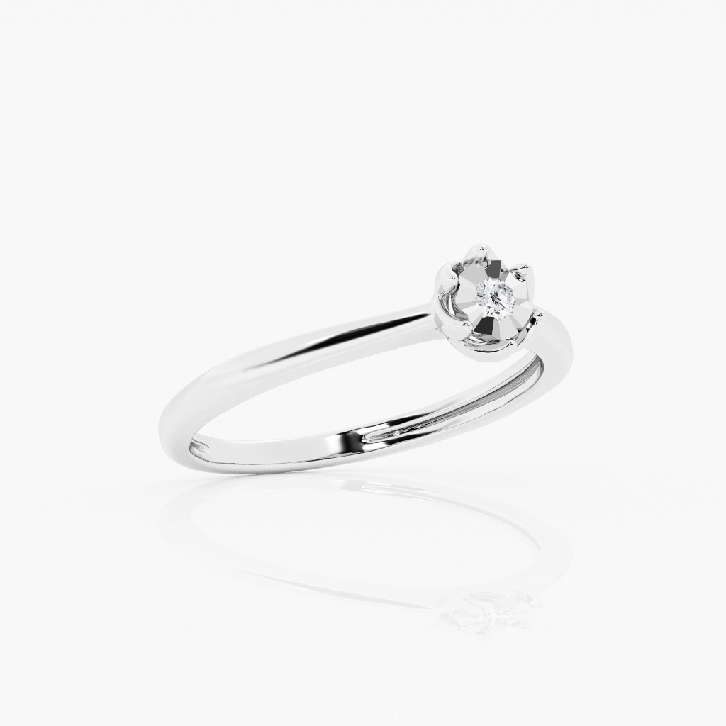 Floral Swirl Diamond Ring
