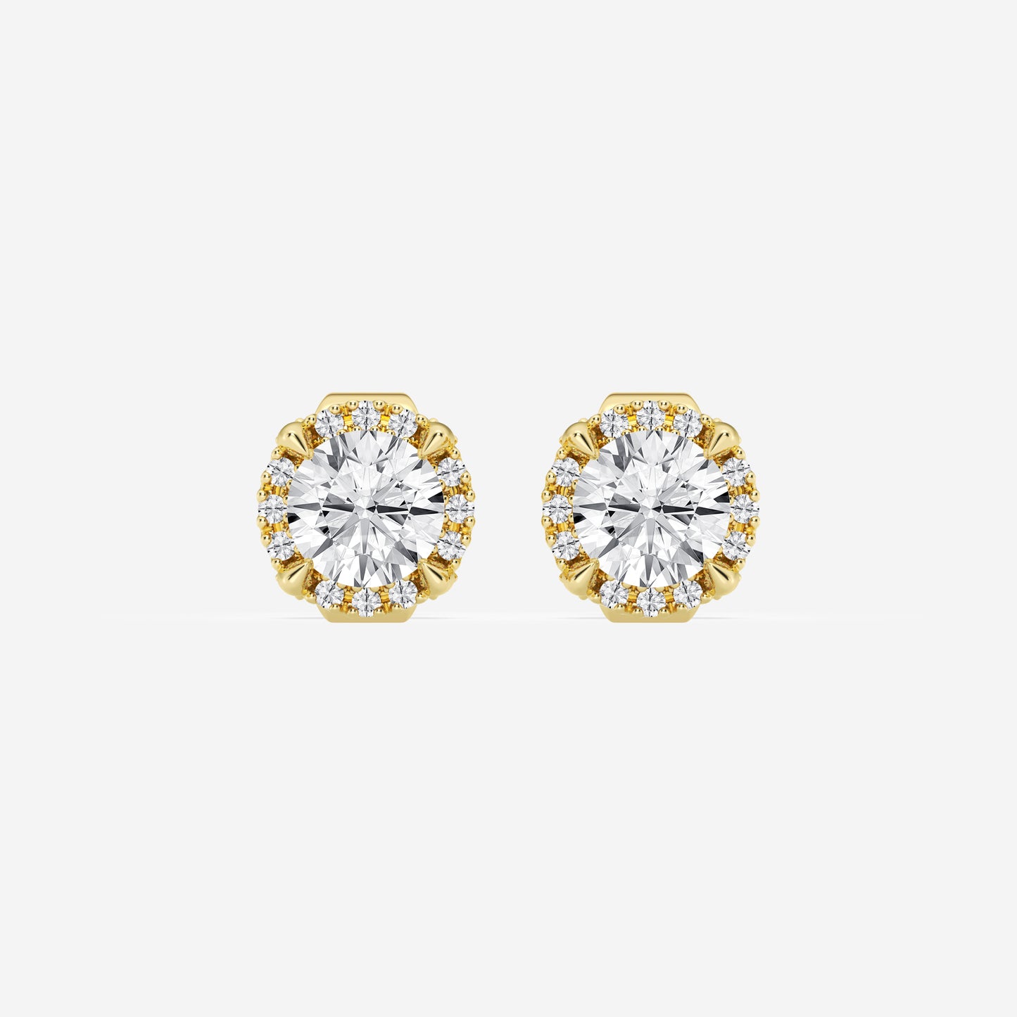 Round Studs With a Halo