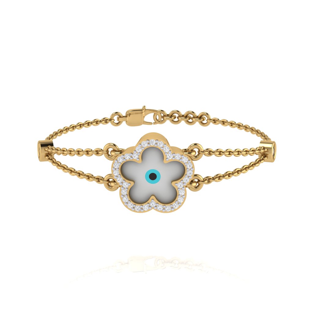 Flower Evil Eye Bracelet