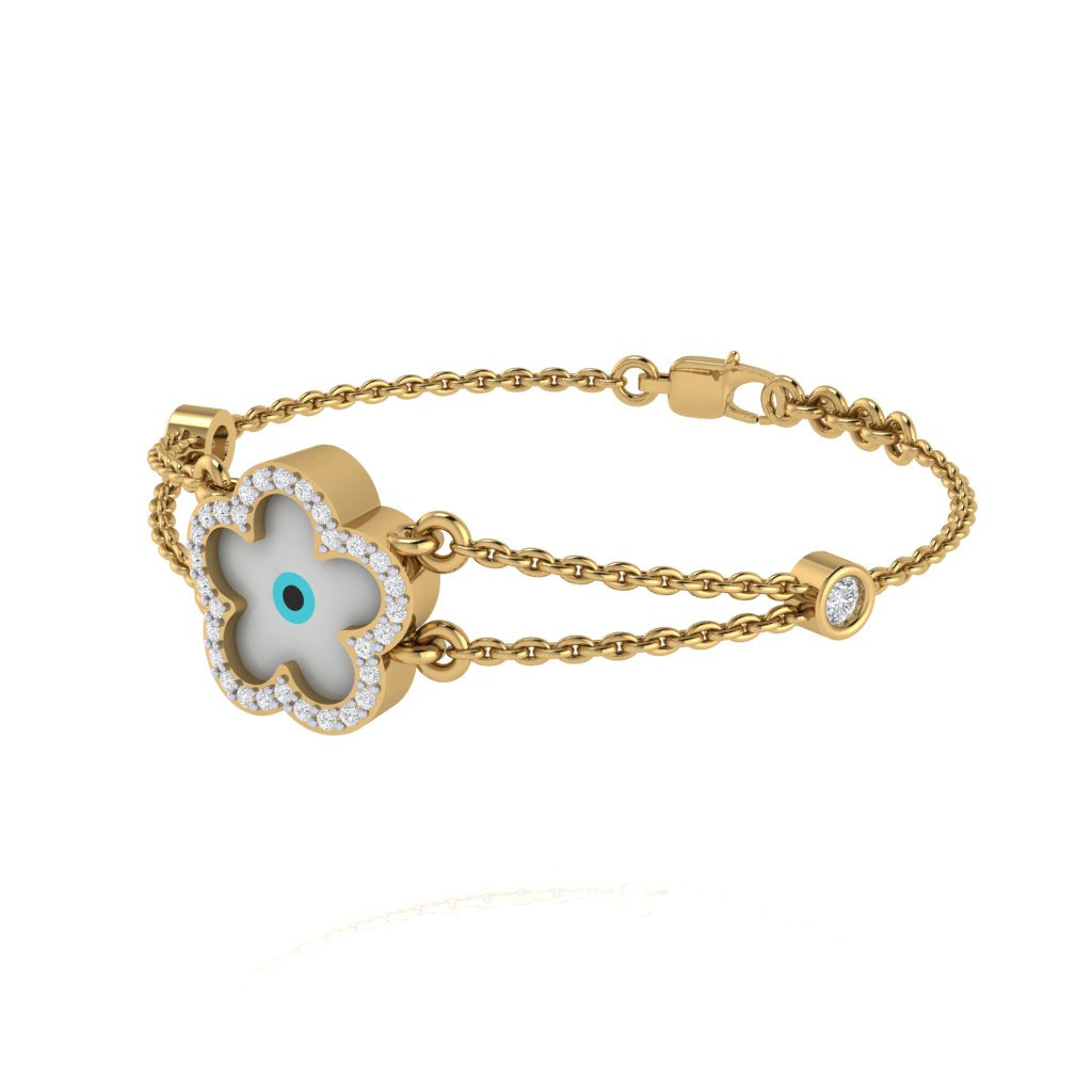 Flower Evil Eye Bracelet