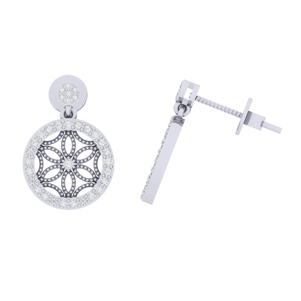 Snowflake Diamond Earrings