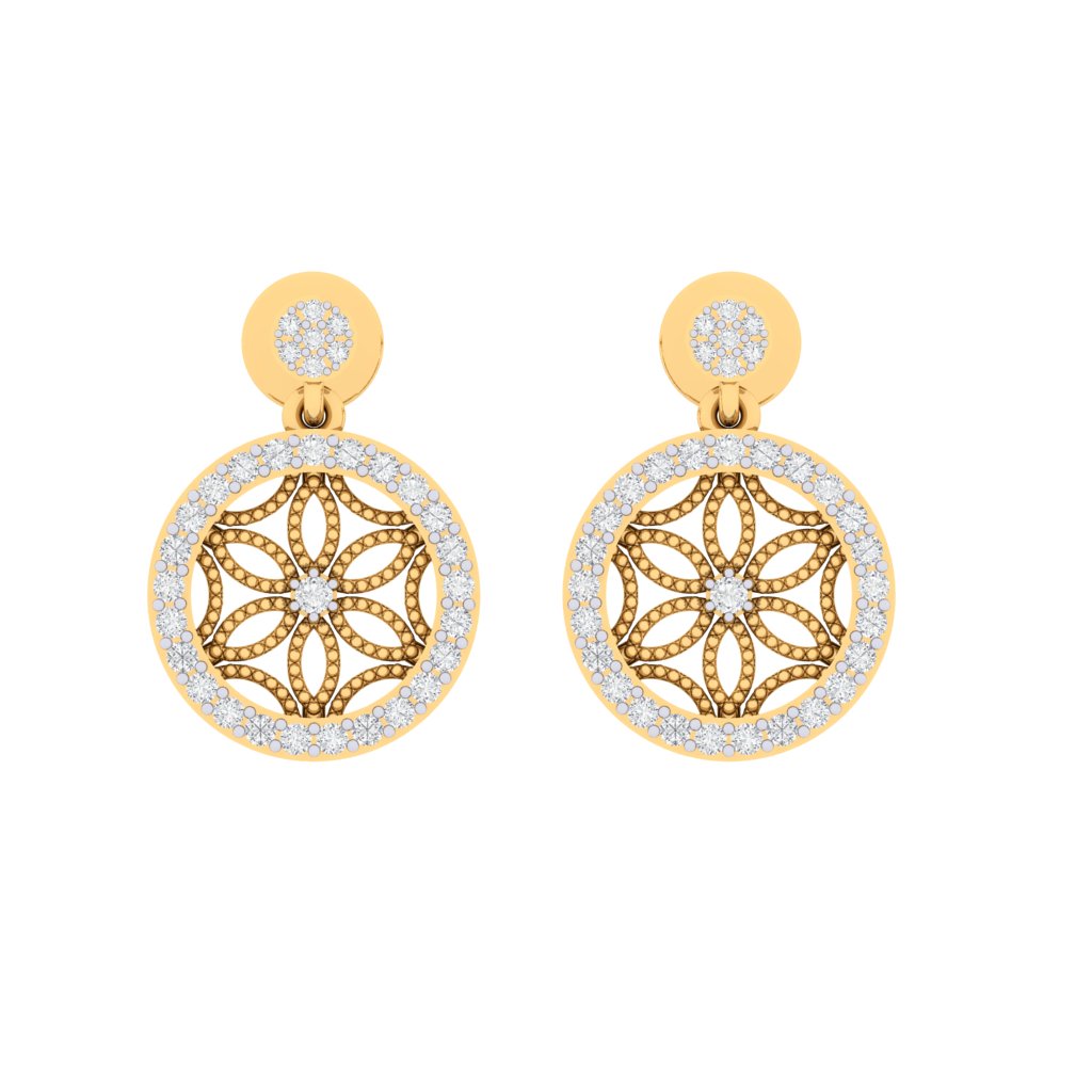 Snowflake Diamond Earrings
