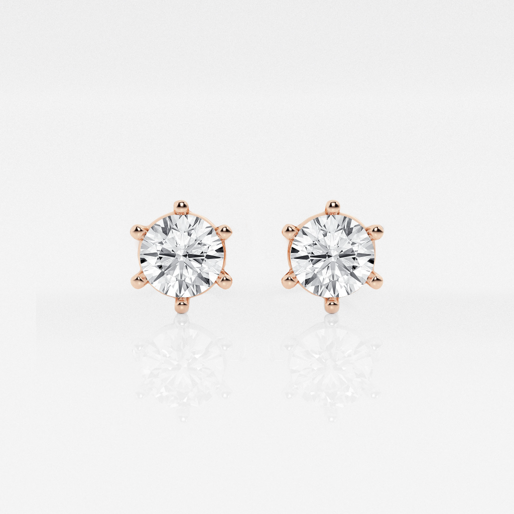Radiant Diamond Stud Earrings