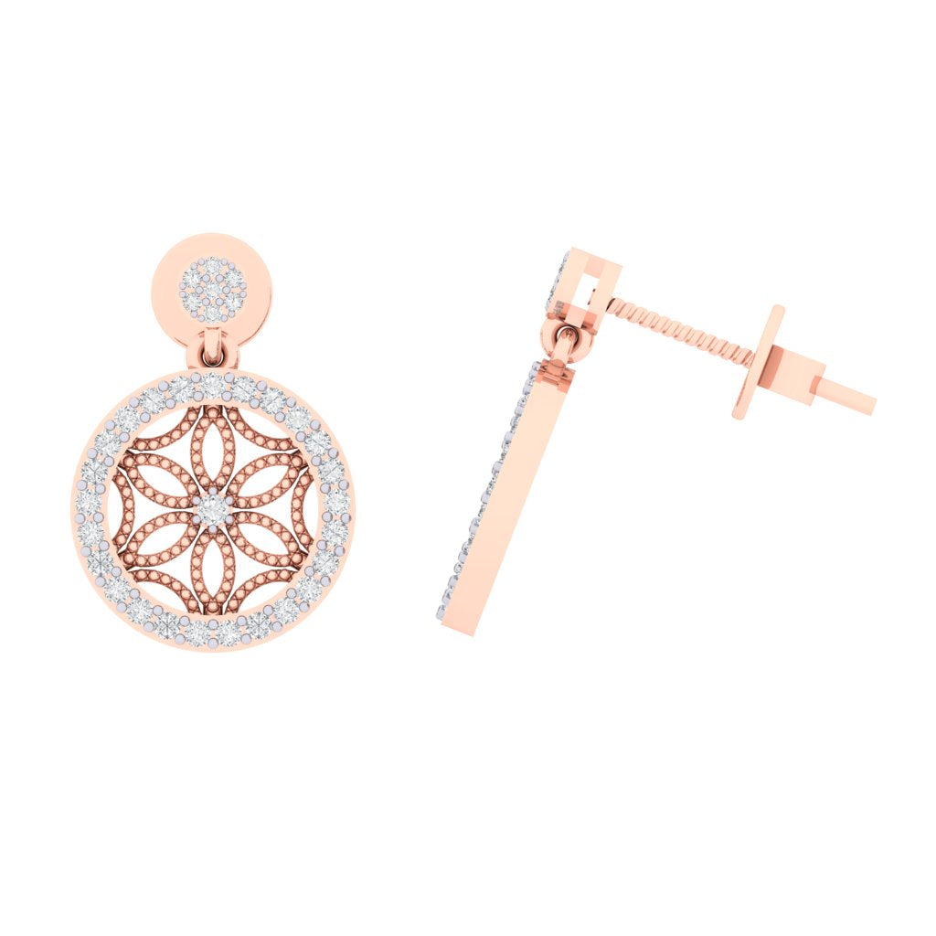 Snowflake Diamond Earrings