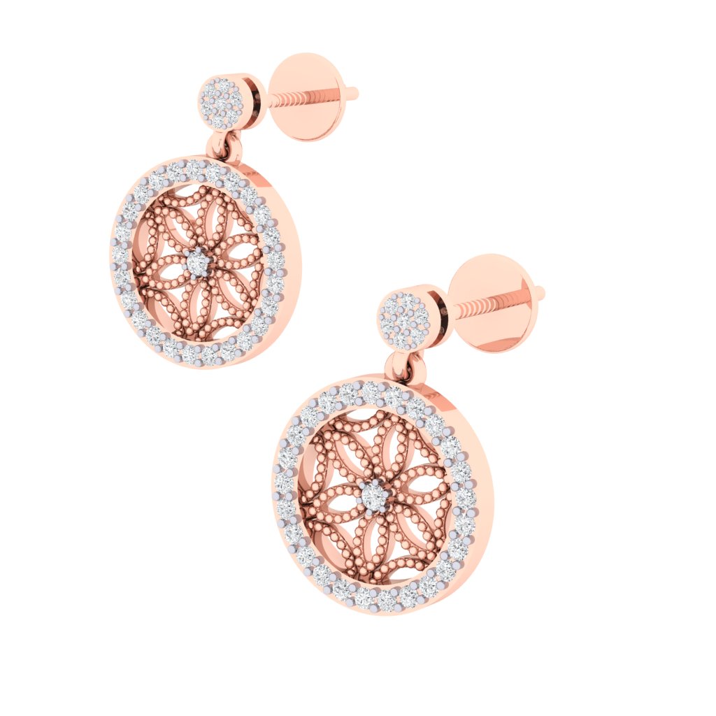Snowflake Diamond Earrings