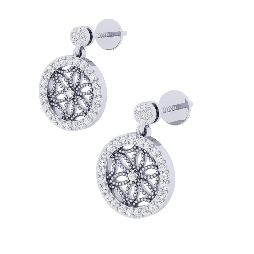 Snowflake Diamond Earrings