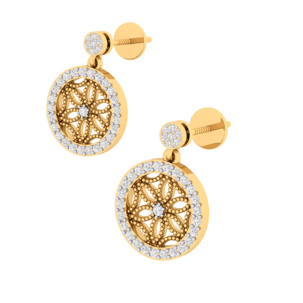 Snowflake Diamond Earrings