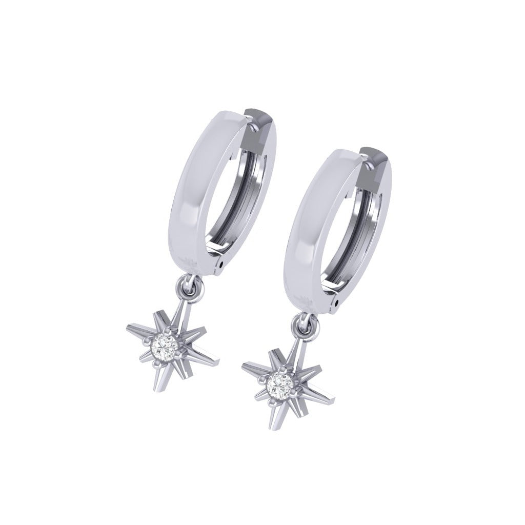 Small Bali with Dangling Star Earrings