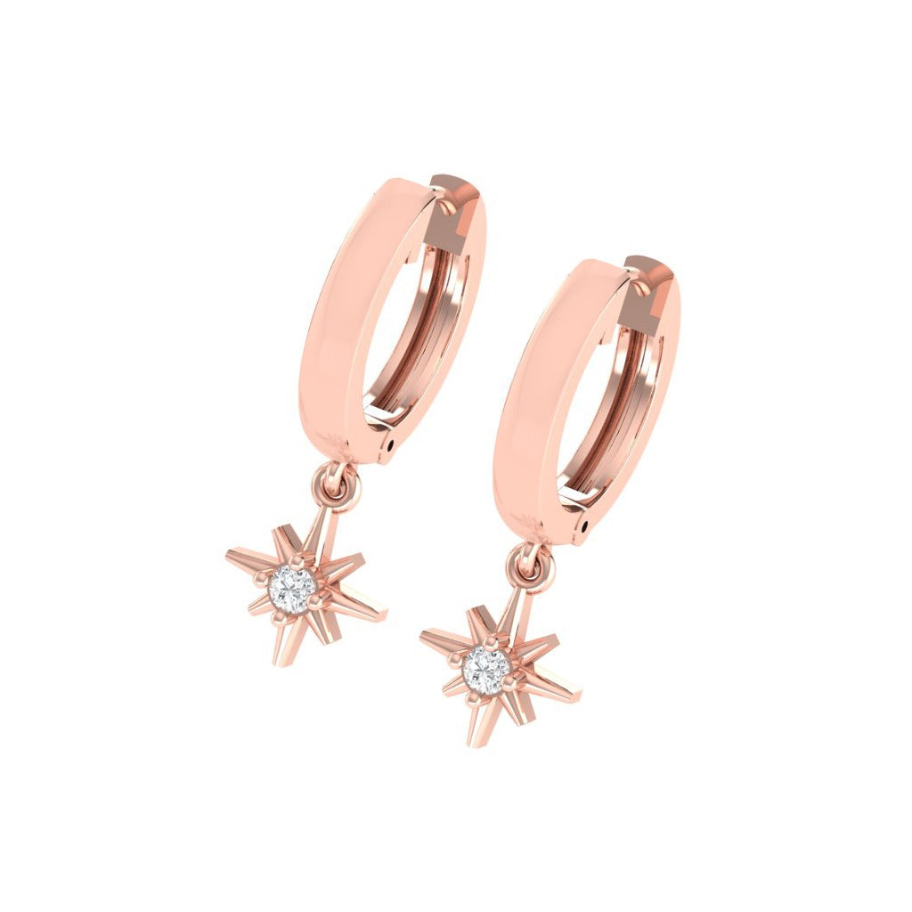 Small Bali with Dangling Star Earrings