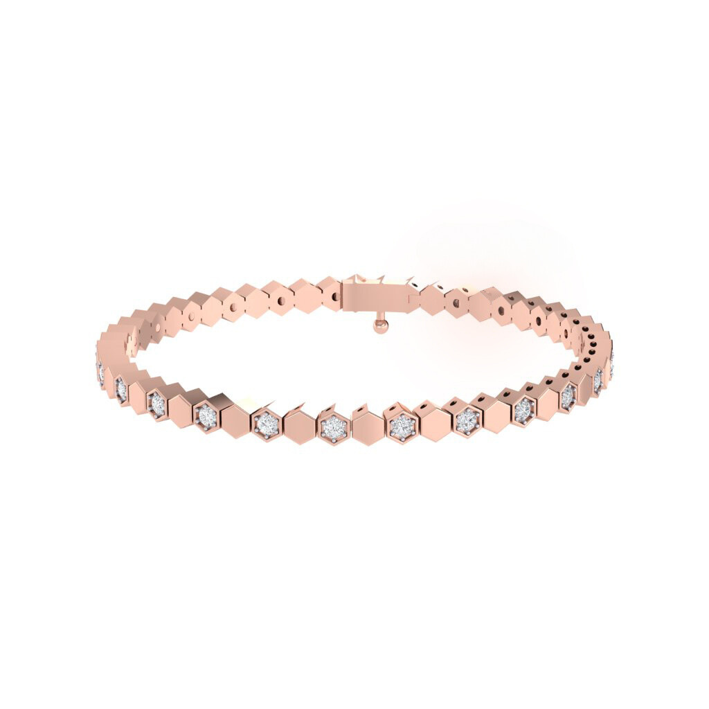 Honeycomb Diamond Bracelet