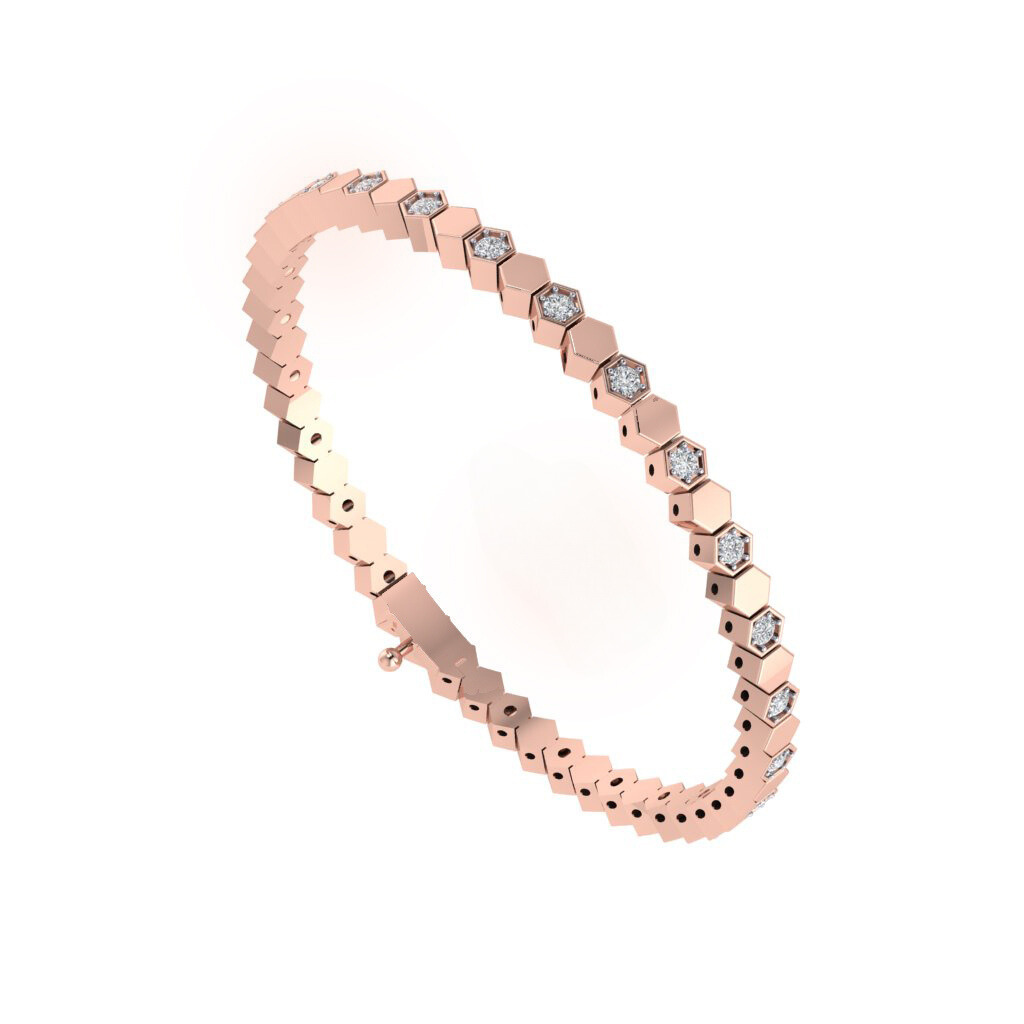 Honeycomb Diamond Bracelet