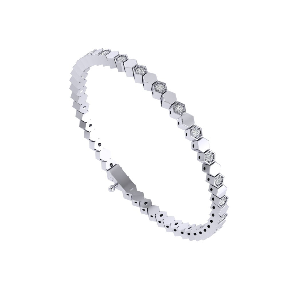 Honeycomb Diamond Bracelet