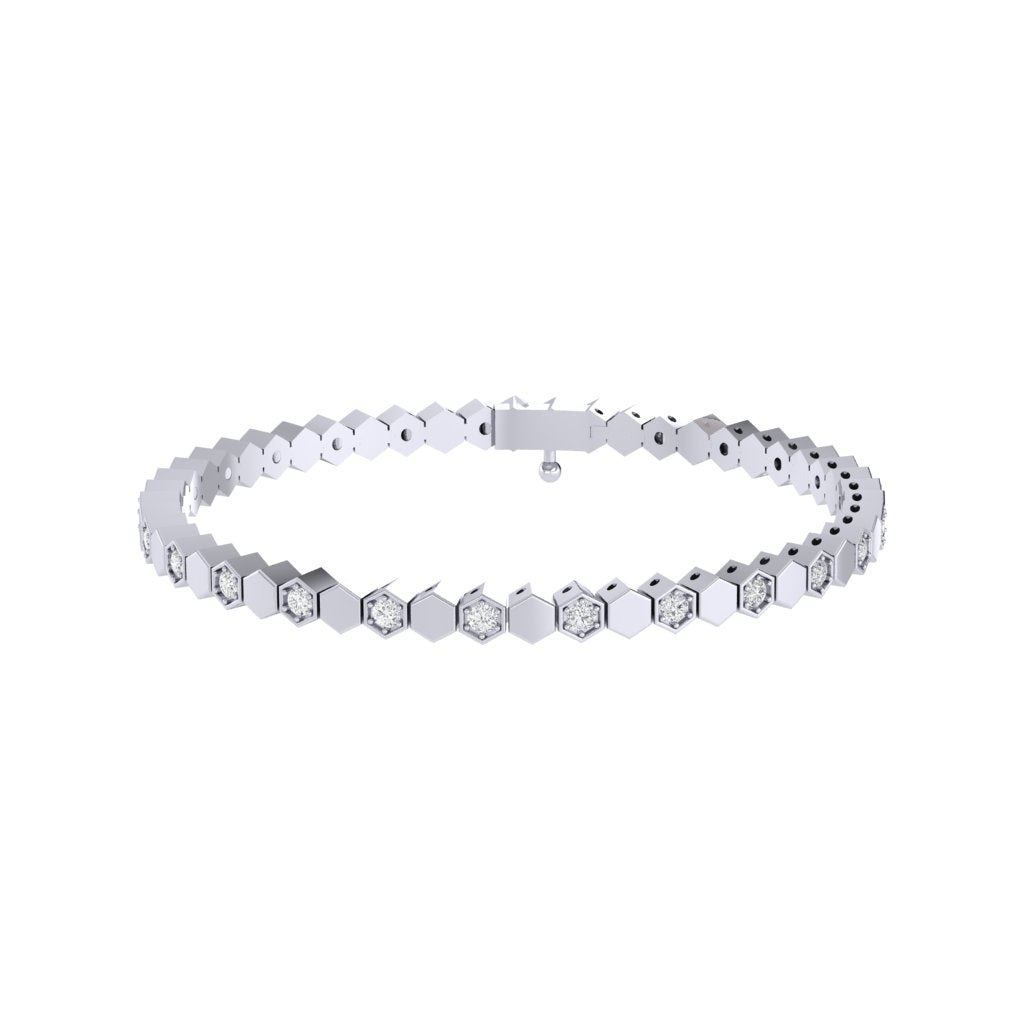 Honeycomb Diamond Bracelet
