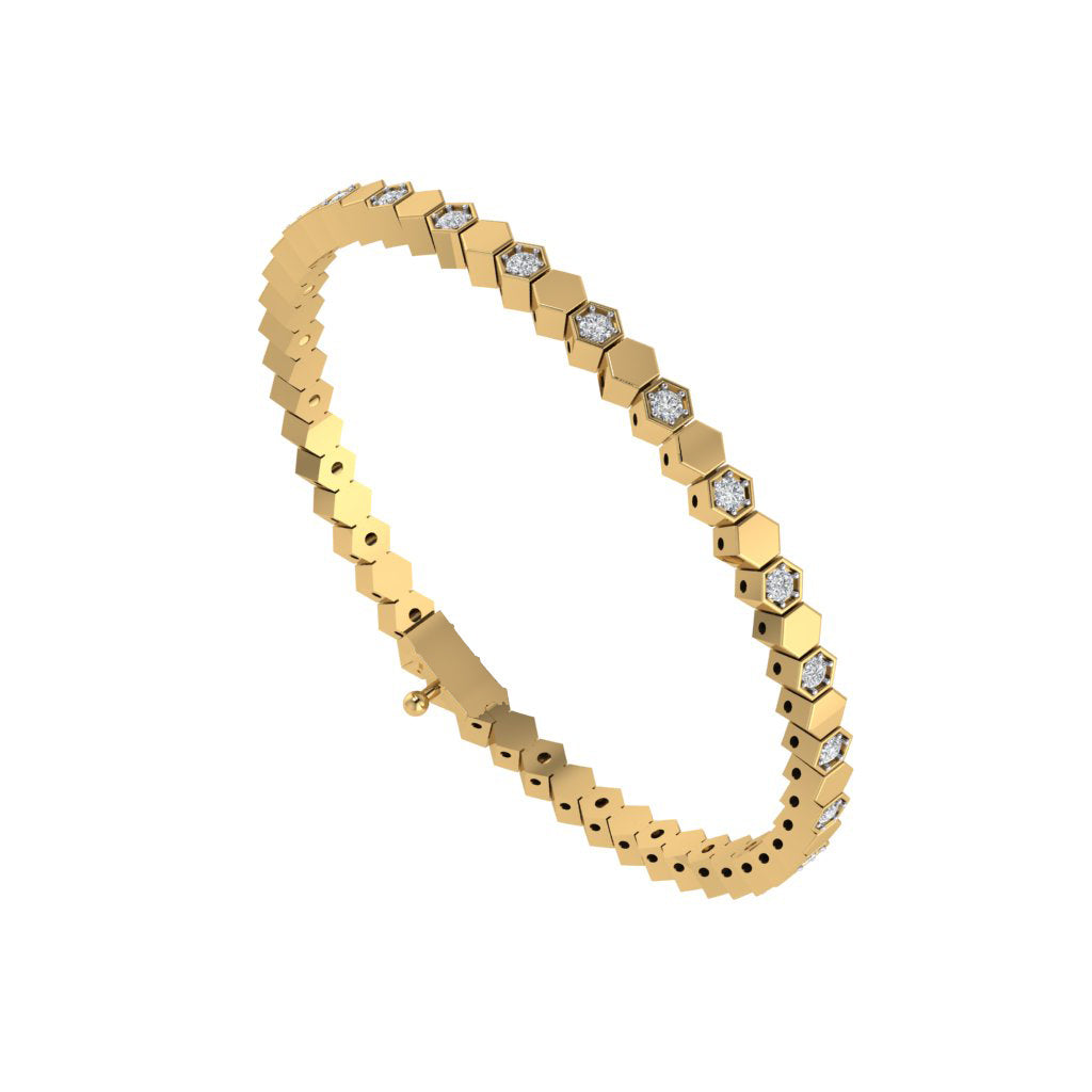 Honeycomb Diamond Bracelet