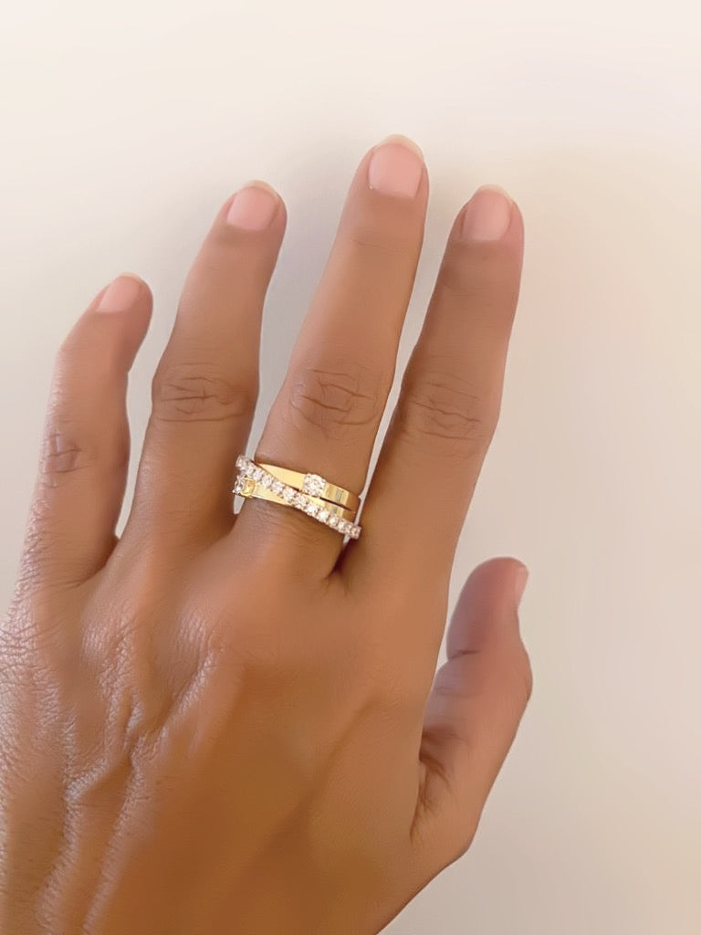 Cross Over Eternity Ring