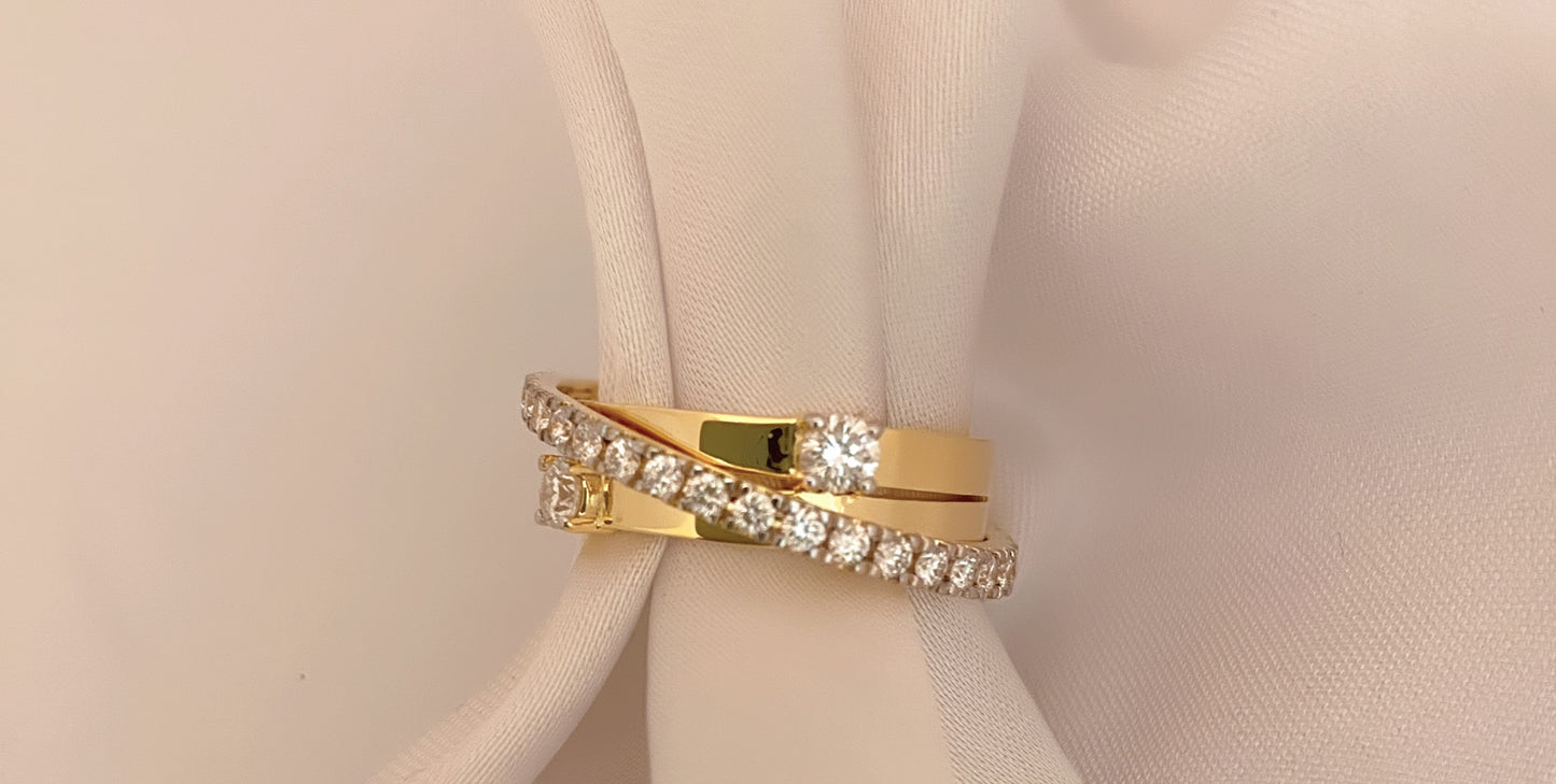 Cross Over Eternity Ring