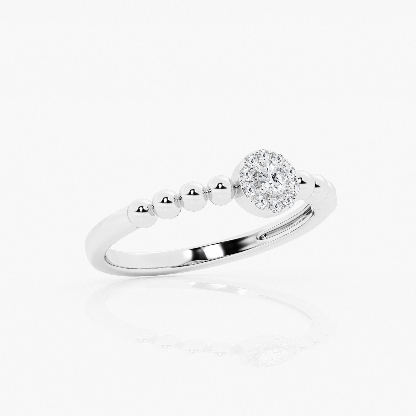 Halo Promise Ring With Dressed Shank