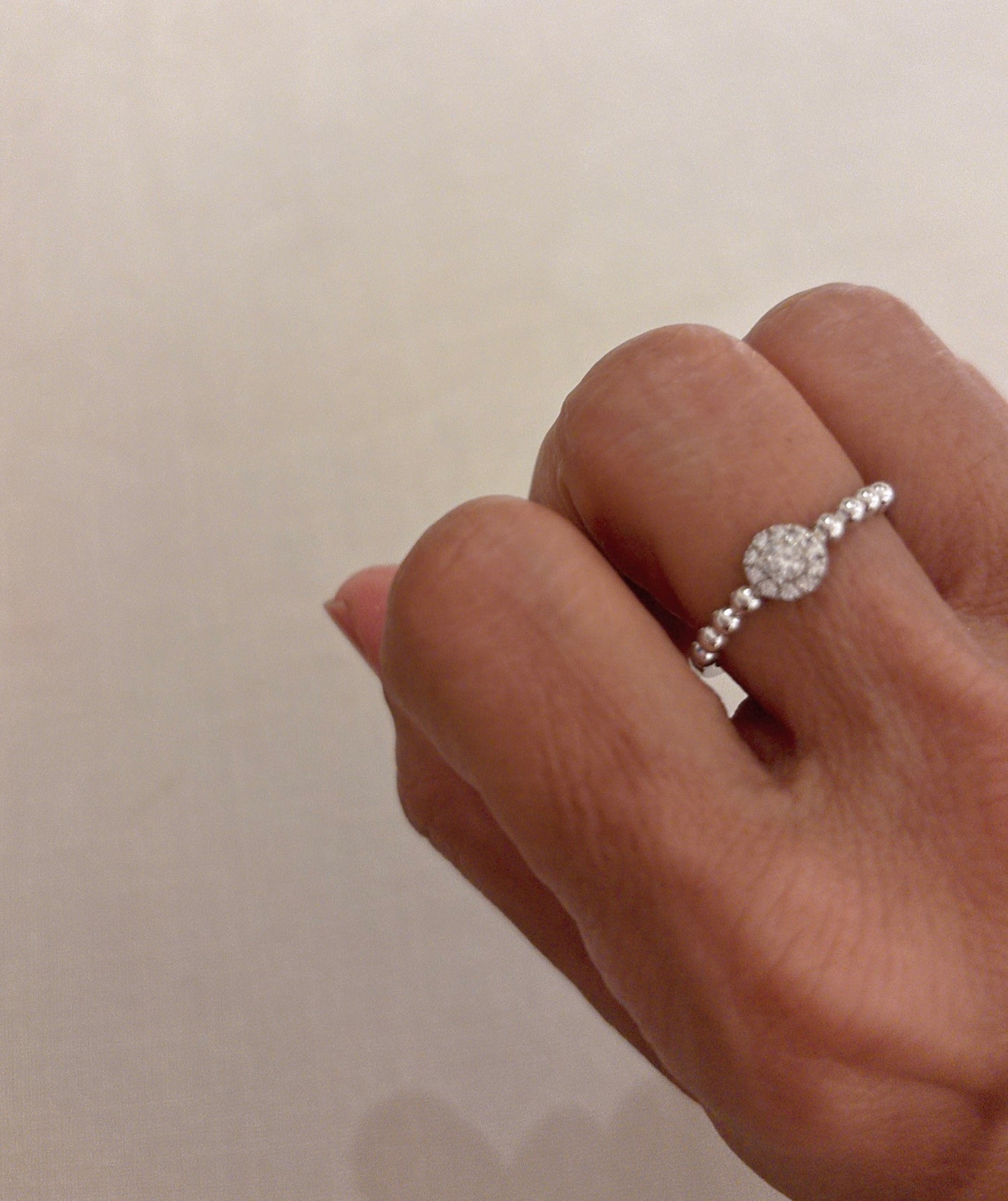 Halo Promise Ring With Dressed Shank