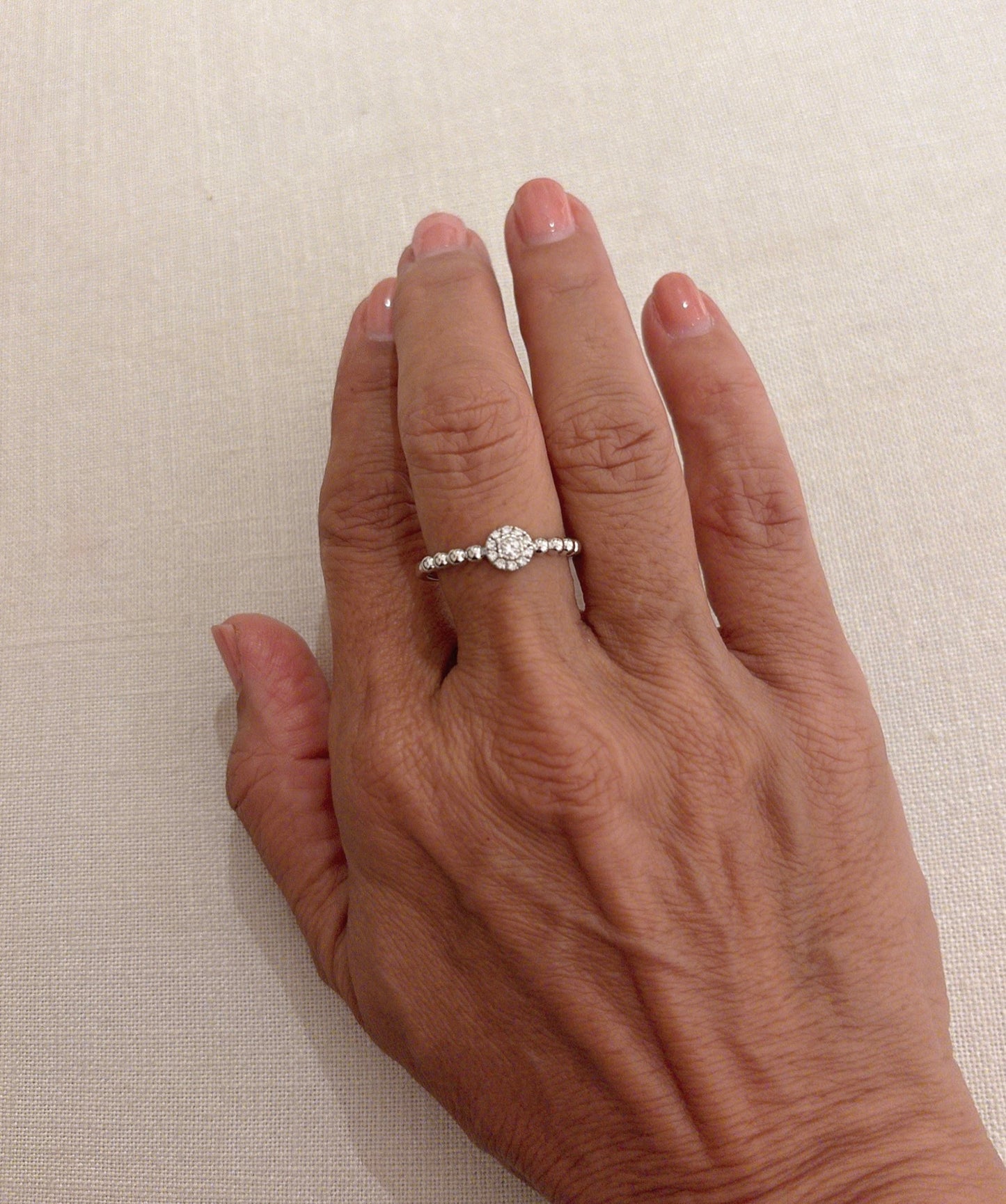 Halo Promise Ring With Dressed Shank
