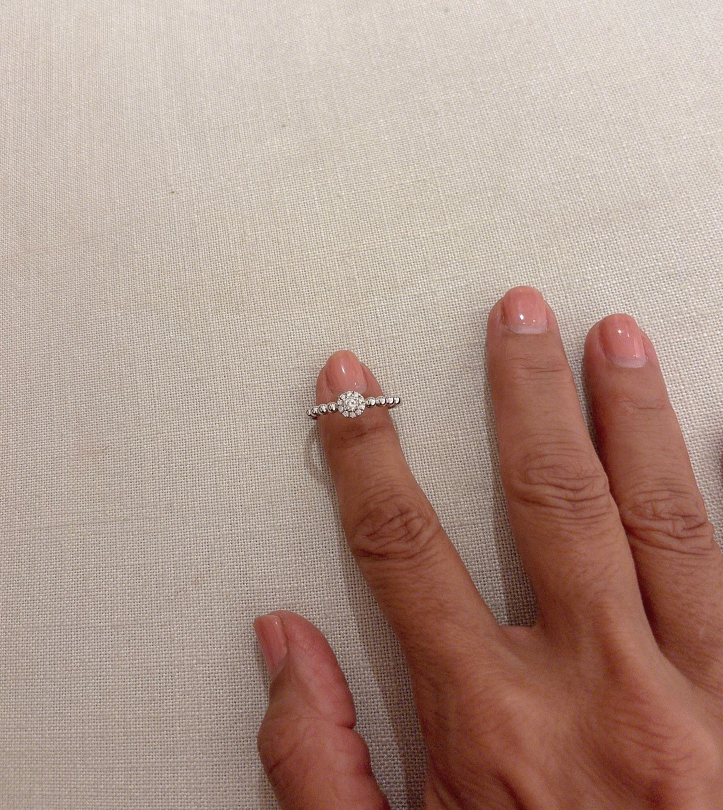 Halo Promise Ring With Dressed Shank