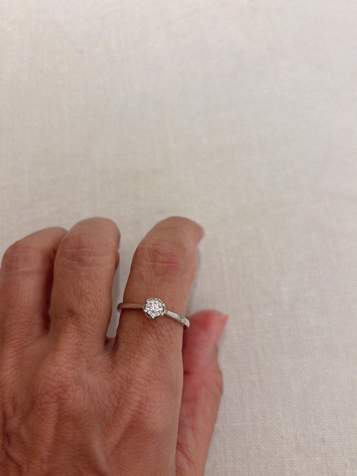 Halo Promise Ring With Dressed Shank