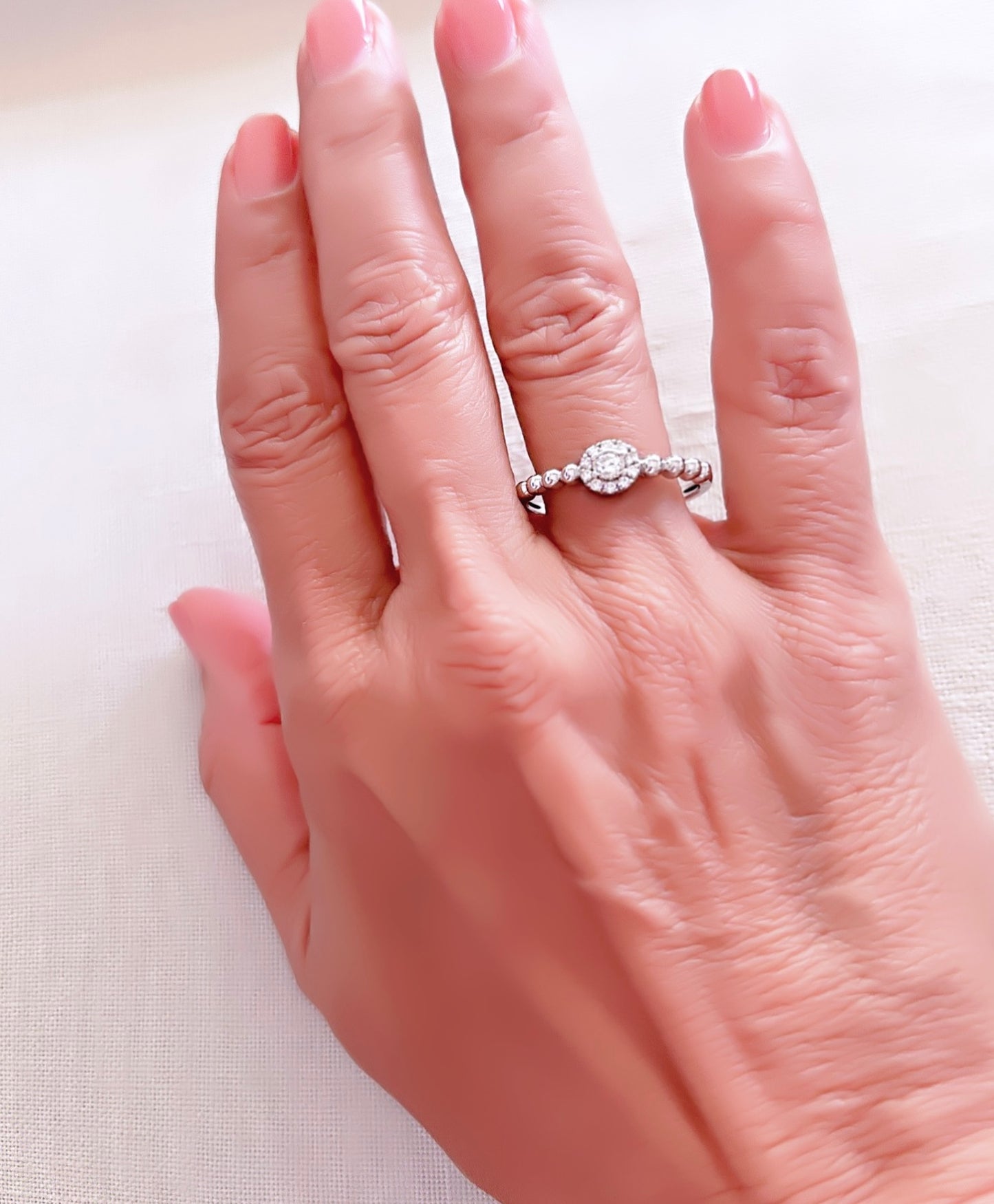 Halo Promise Ring With Dressed Shank