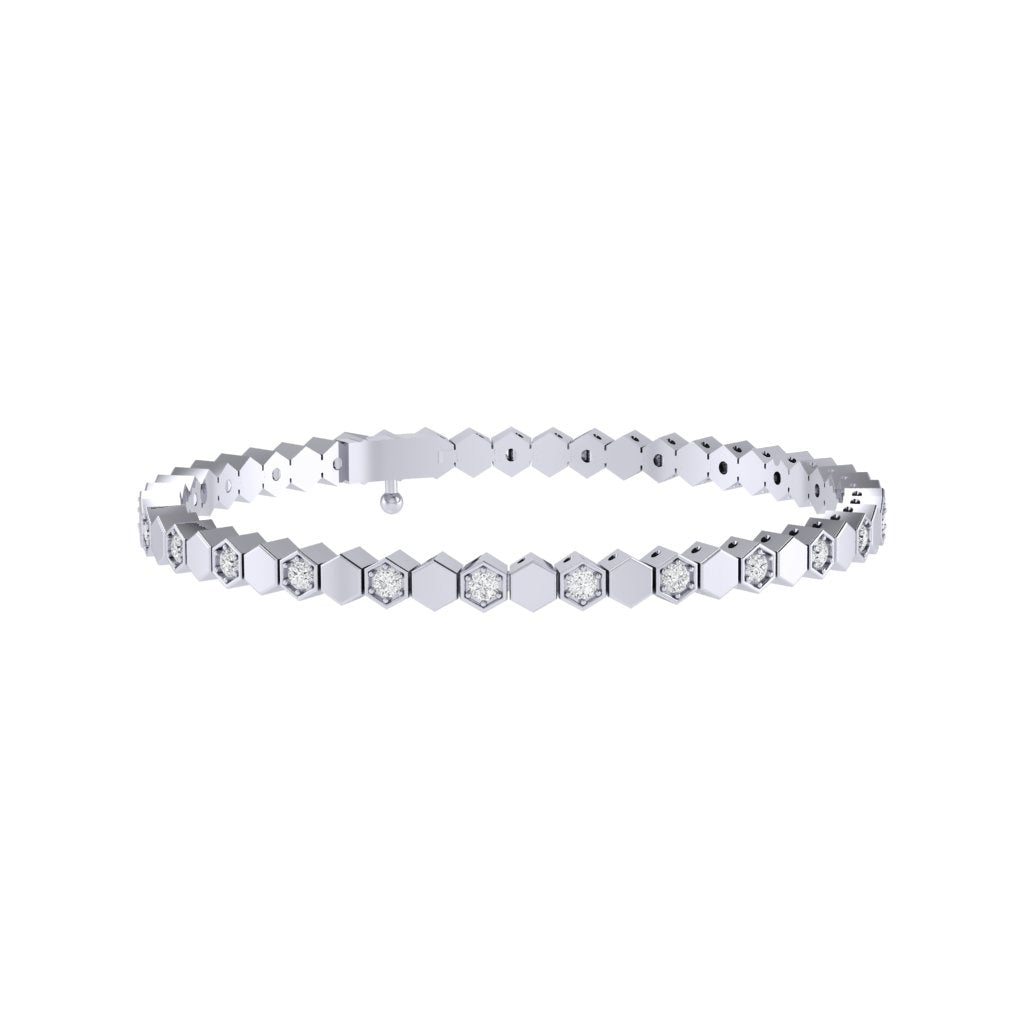 Honeycomb Diamond Bracelet