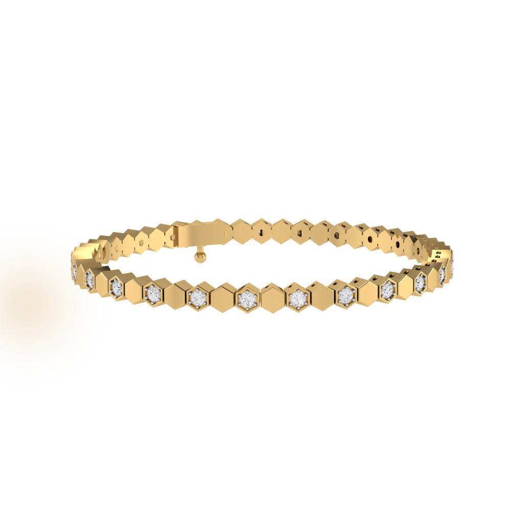 Honeycomb Diamond Bracelet
